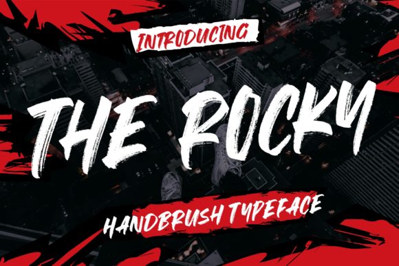The Rocky: A Hand Brush Font with Scratch Bold Natural Textures